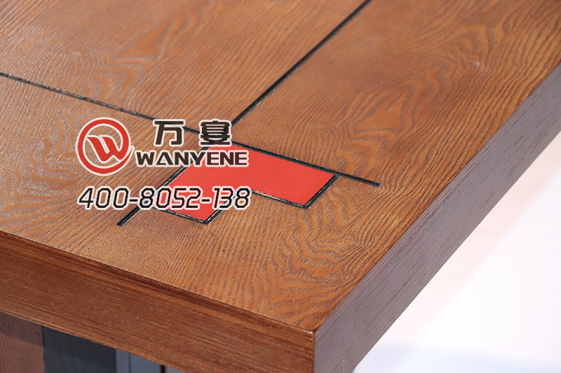 实木方桌-桌面细节